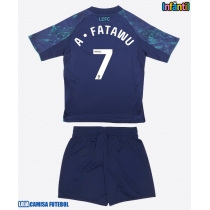Camisa de Futebol Leicester City Issahaku Fatawu #7 Equipamento Secundário Infantil 2025-26 Manga Curta (+ Calças curtas)